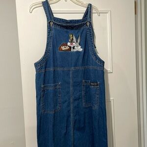 Vintage Disney overall denim maxi dress